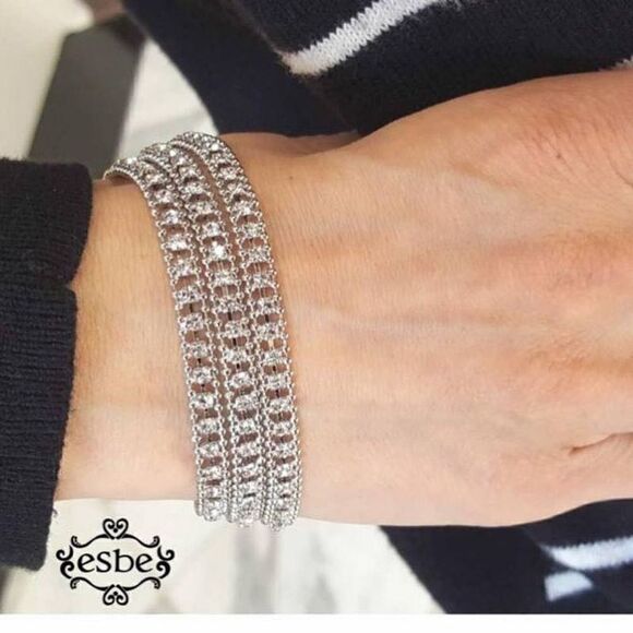 Sara Blaine/eSBe Silver/Crystal Necklace/Bracelet